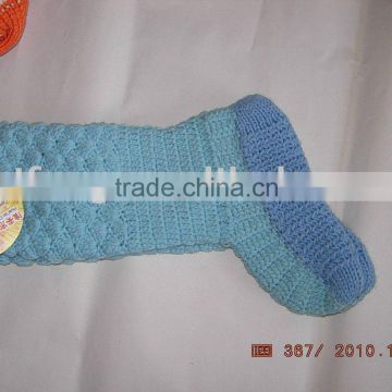 socks blue knitting
