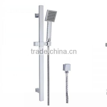 Wall Mounted Square Brass Shower Mixer Set With Slide Bar