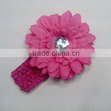 Fashion Crochet Headbands with flower for girls ,cutr top baby headbad