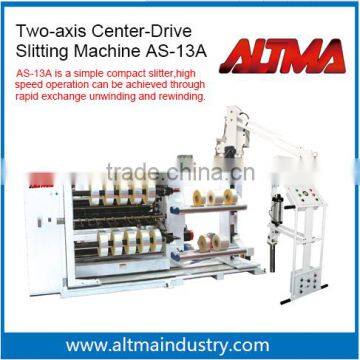 Two-axis center-drive slitting machine