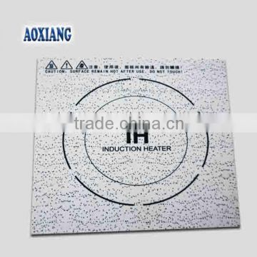Customized induction cooker glass / 7mm glass ceramic cooktop