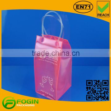 pink plastic pvc bottle wine bag