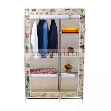 Home furniture Cheap non-woven fabirc folding mobile wardrobe