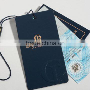 China Printing clothing folded hang tag
