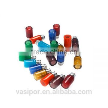 wholesale hot colorfull big opening drip tip pyrex 510 glass mouthpiece