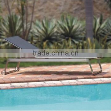 Outdoor Patio Furniture Stainless Steel Folding Leisure Lounge