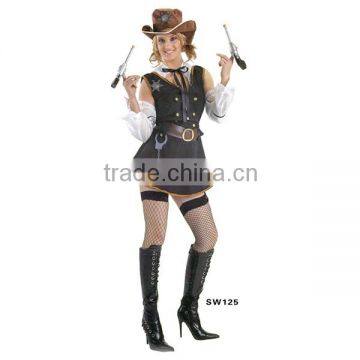 2016 best selling women cowboy costumes