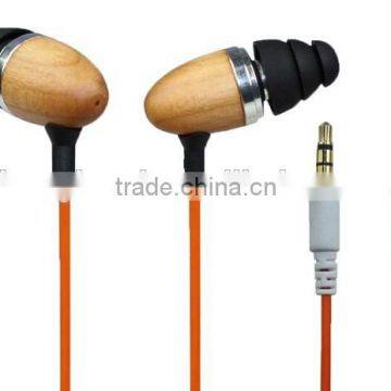 2014 hot selling style wooden ear phones wooden earbud