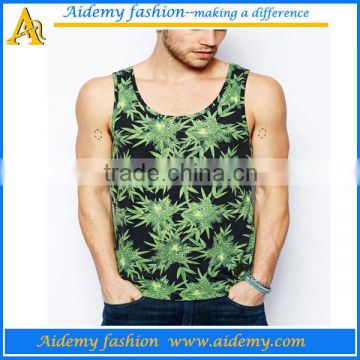 100 cotton polyester with spandex gym tank top men