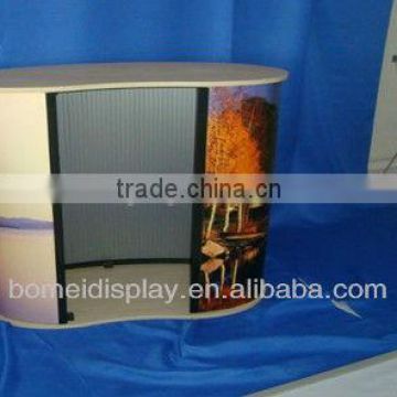 High quality wood board promotion table, exhibition desk in Suzhou