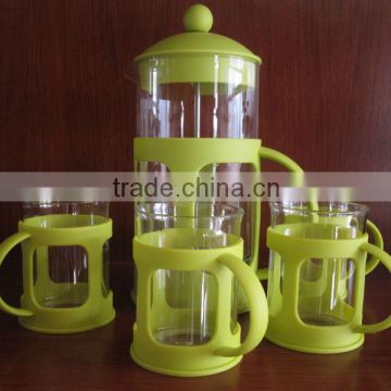 new design plastic french press set with different capacity