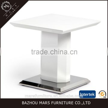 White MDF square corner table for bedroom