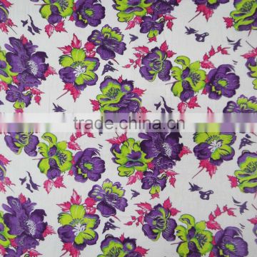 Nice Flower Printed Rayon Fabrics For Lady Dress