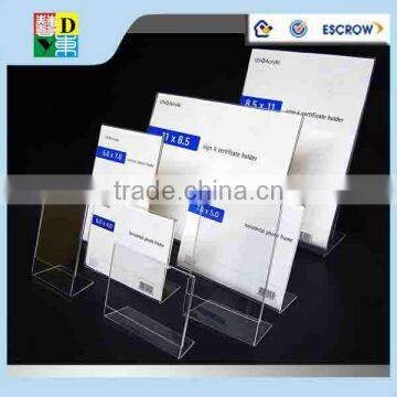 Hot sale of acrylic desk sign holder from china supplier