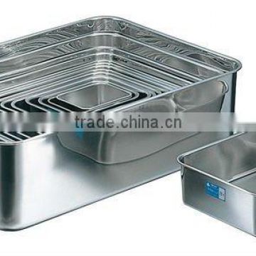 SUS304 Stainless Steel deep food container small kitchen utensils stainless vats kitchen container