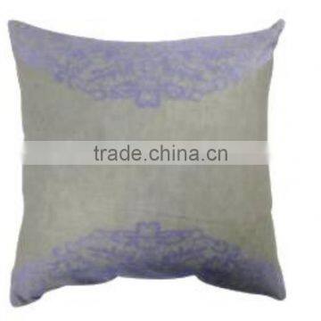 Simple Design Flock Printed Cushion Cover