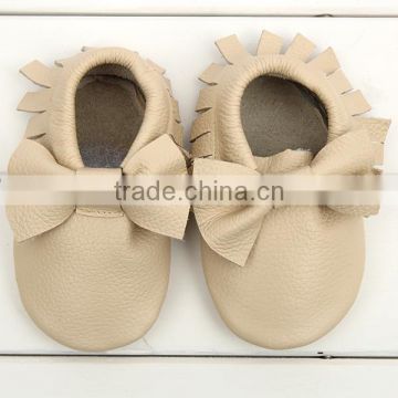 Wholesale fashion Khaki leather moccasins shoes 2016 new baby shoes