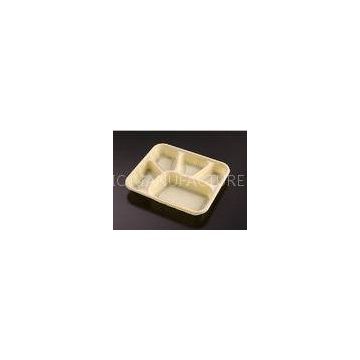 L215* W185mm Disposable plastic 5-compartments rectangular trays