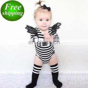 2019 new KIDS TALES Striped rompers BODYSUITS Infant Toddler FLY Sleeved Romper