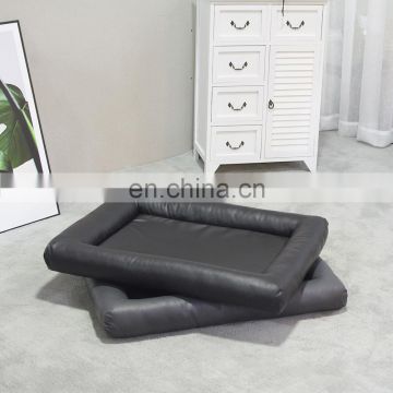 Indestructible Manufacturer Luxury Soft Outdoor PU Leather Pet Dog Bed For Dog