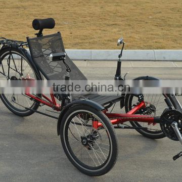 2 Front Wheels One People Recumbent Tricycle