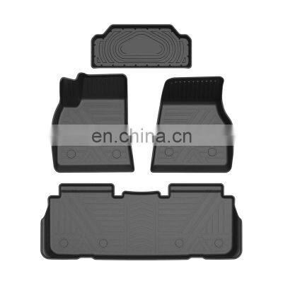 Custom Fit Waterproof TPE Car Floor Mats Deep Dish For Tesla Model S