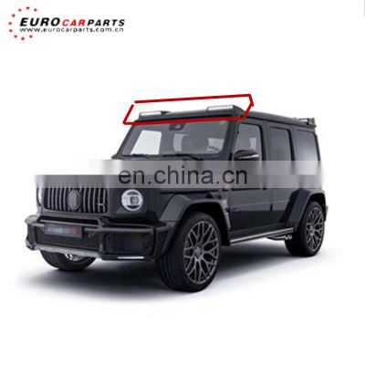 2019 year G class W464 B style carbon fiber roof spoiler for w464 G63 G65 G500 G400 G350 front wing with LED running light