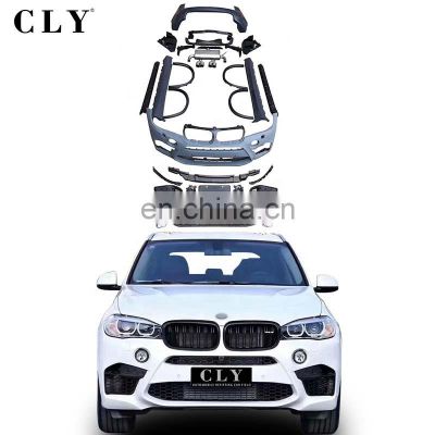 CLY Car Bumpers For BMW X5 F15 Facelift X5M F85 Body kits Car Grille Side skirt Rear car bumper Diffuser Exhaust Pipe Wheel Arch