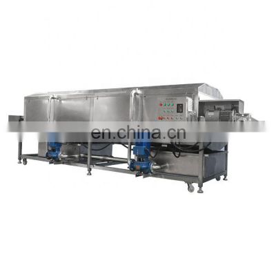 CE Okra Continuous Bubbling Cleaning Line Jujube High Pressure Spray Cleaning Machine Cleaning Vegetable Processing Line