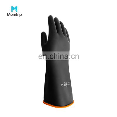 Reinforced Long Sleeves Heat Resistant Heavy Duty Industrial Chemical Rubber Gloves