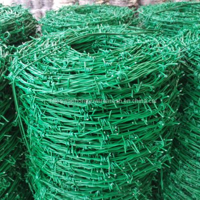 PVC Coated Green Barbed Wire field fence farm fence cattle fence field fence grassland fence
