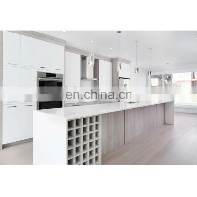 Modern white high gloss design wood cupboards wall pantry cabinet apartment kitchen for swale
