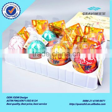 New design cheap colorful yellow red pink green orange cracked growth dinosaur egg for child education