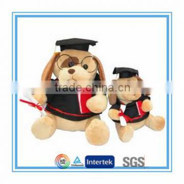 Custom dog stuffed graduation plush toy