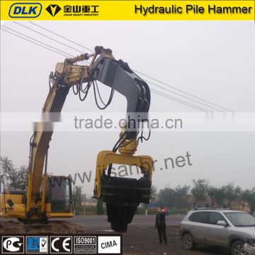 Excavator mounted hydraulic sheet pile driver vibro hammer for concrete piles
