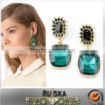 GEOMETRY CRYSTAL SQUARE EARRINGS FOR WHOLESALE