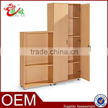 simple vertical file case 2 door panel furniture display cabinet