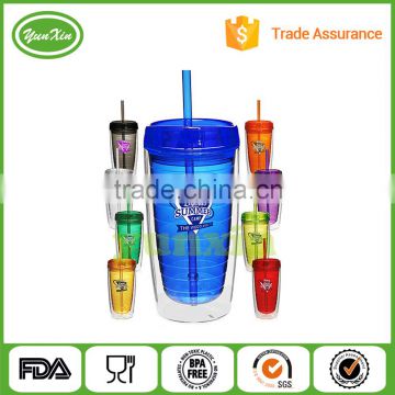 Wholesale Double Wall Insulated Plastic Tumblers Cups with Lid Straw at competitive price