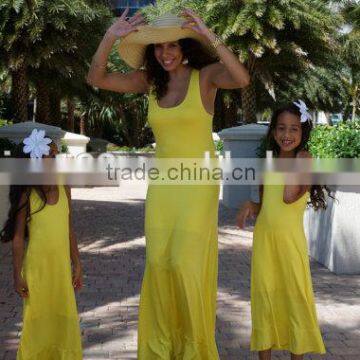 Plain Dyed wholesale india maxi dress hawaiian maxi dress sexy maxi mommy and me matching dress