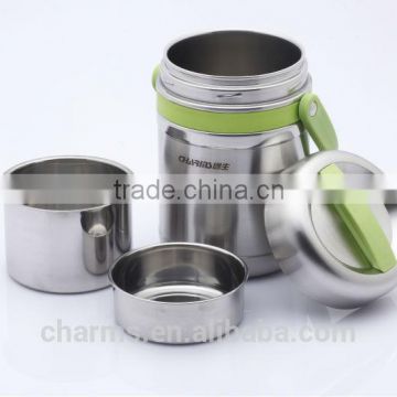 2013 new high quality Charms Stainless Steel bento box With Clip Cover