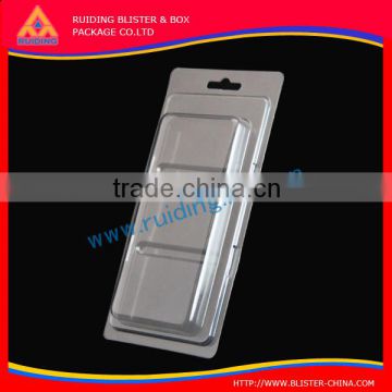 Finished good Paper Card Inserts Clear PVC Clamshell Packaging Box
