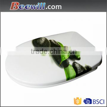 Decorative toilet seat cover with printing beautiful pattern