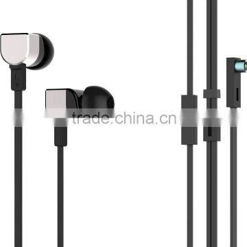 3.5mm stereo flat cable earphone /headphone with microphone