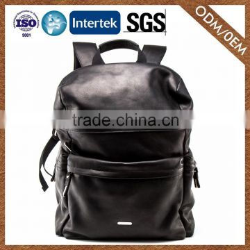 Factory Direct Sales Top Sale Custom Fashion Superior Quality Leather Backpack Black