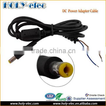 Straight Angle and Yello Tip 5.5mm x 2.5mm For Acer Laptop AC DC Power Adapter Cable From Haolei