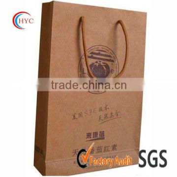 fashion kraft paper bag with clear window