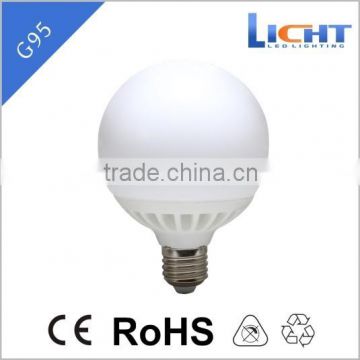 2016 china supplier led bulb plastic G95 15w E27 led lights