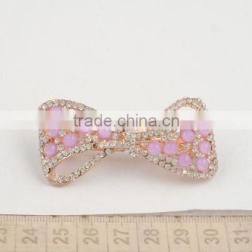 bow hair clip hair jewelry barrette with stones