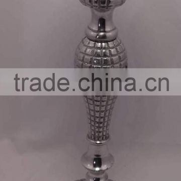 ALUMINIUM HIGH QUALITY CANDLE STAND WITH EMBOSSED DESIGN
