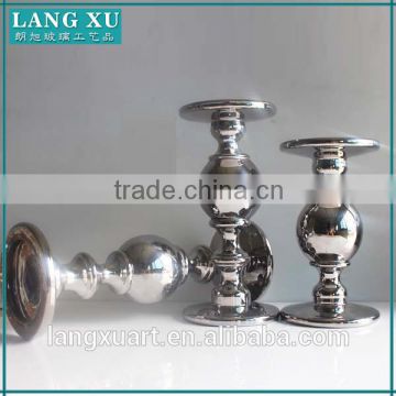 LX-A020 silver plating crystal glass baluster antique pillar candle stand